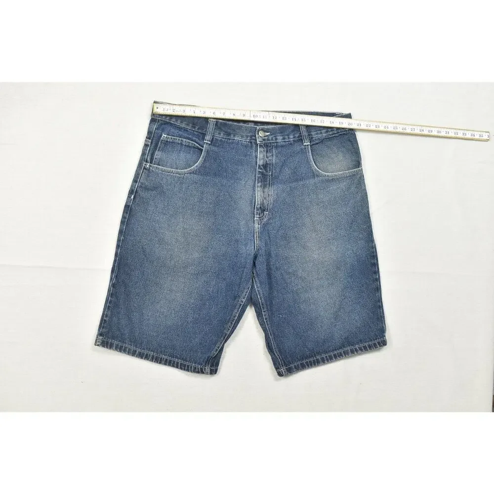 Southpole Men's Blue Denim Shorts Size 42 Baggy Loose Fit 100% Cotton Y2K